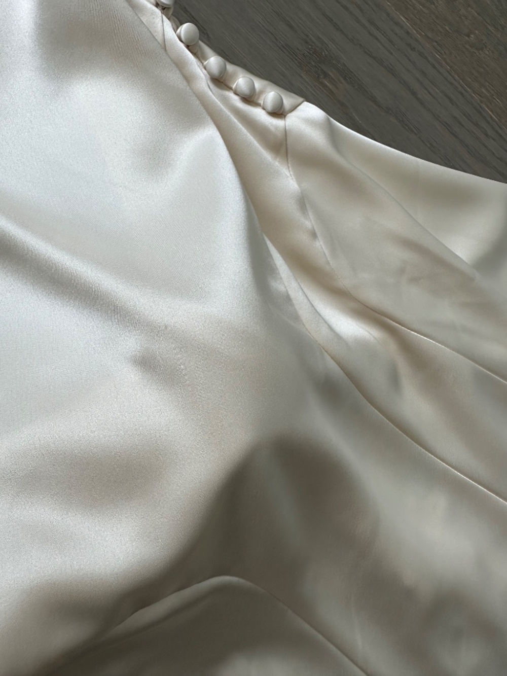 Reformation ROY Satin Wedding Dress Halter Gown Fior Di Latte Ivory With Tags 6 - Picture 8 of 15